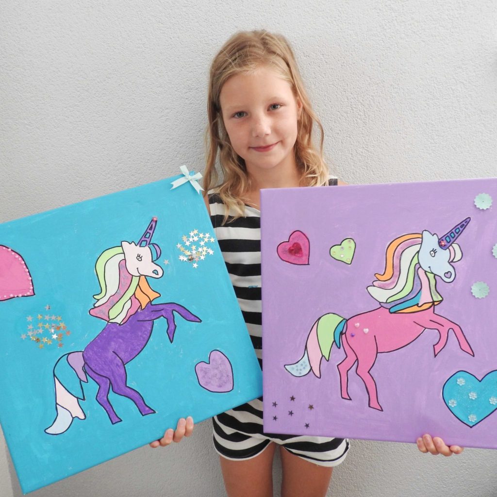 Kinderfeestjes eenhoorn unicorn schilderij