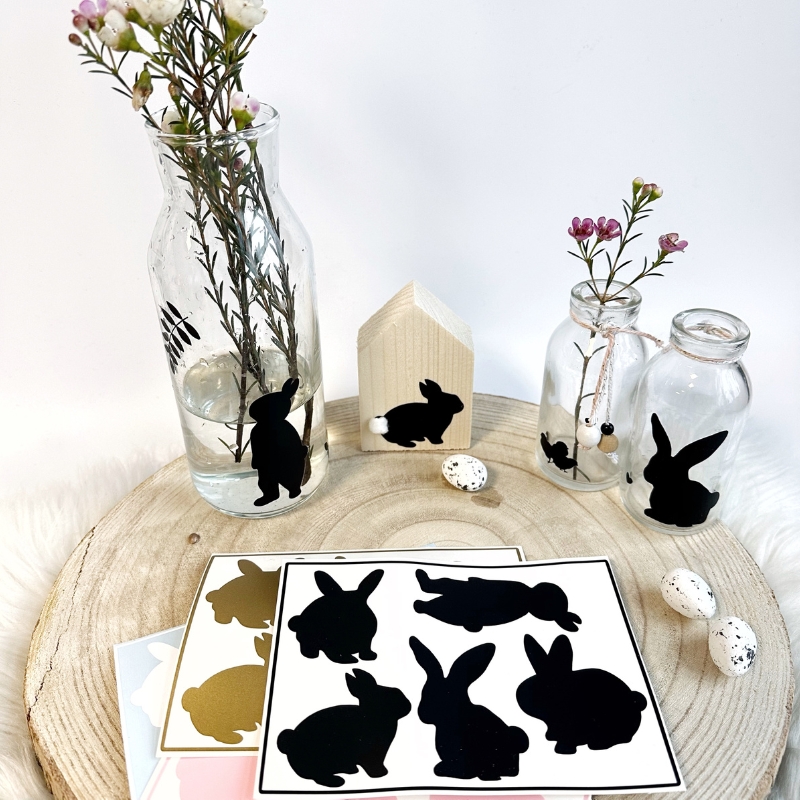 DIY Stickers Pasen konijnen