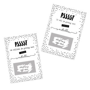 Iets belangrijks vertellen kaart