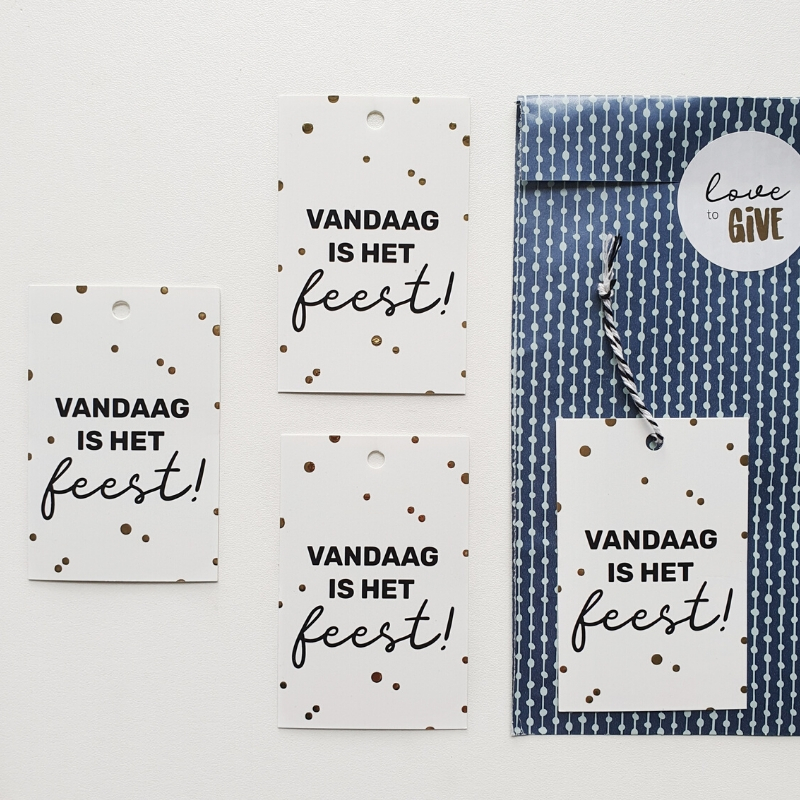 Cadeaulabels met goud