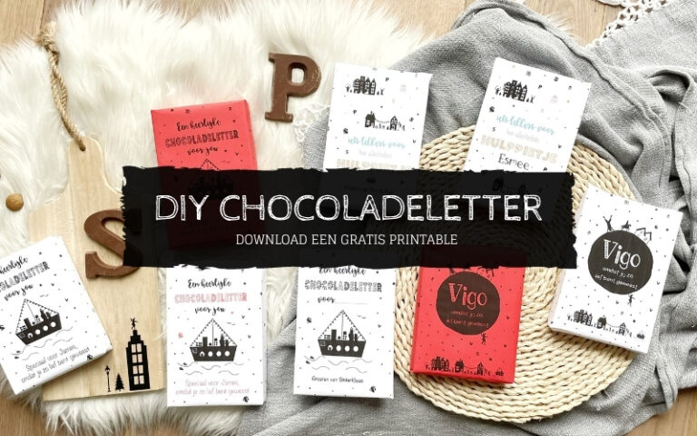 Maak een persoonlijke chocoladeletter met de gratis printable