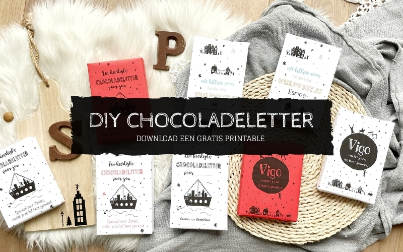 Sinterklaas printable chocoladeletter