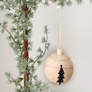 houten kerstballen