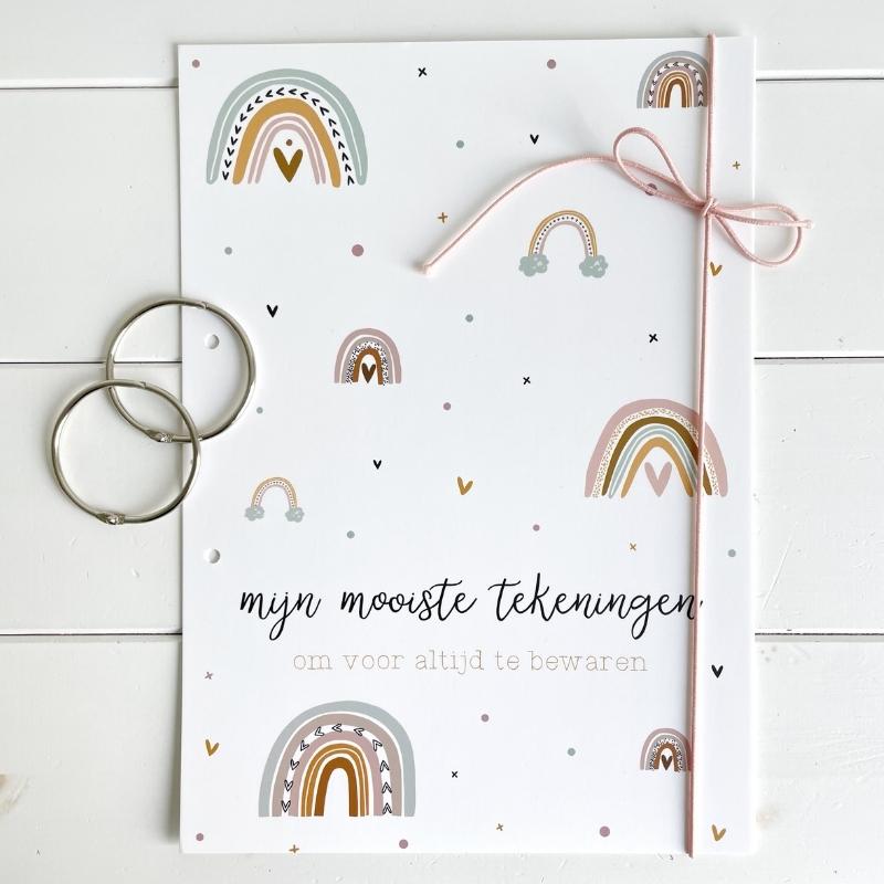 a4 bewaarmap regenboogjes